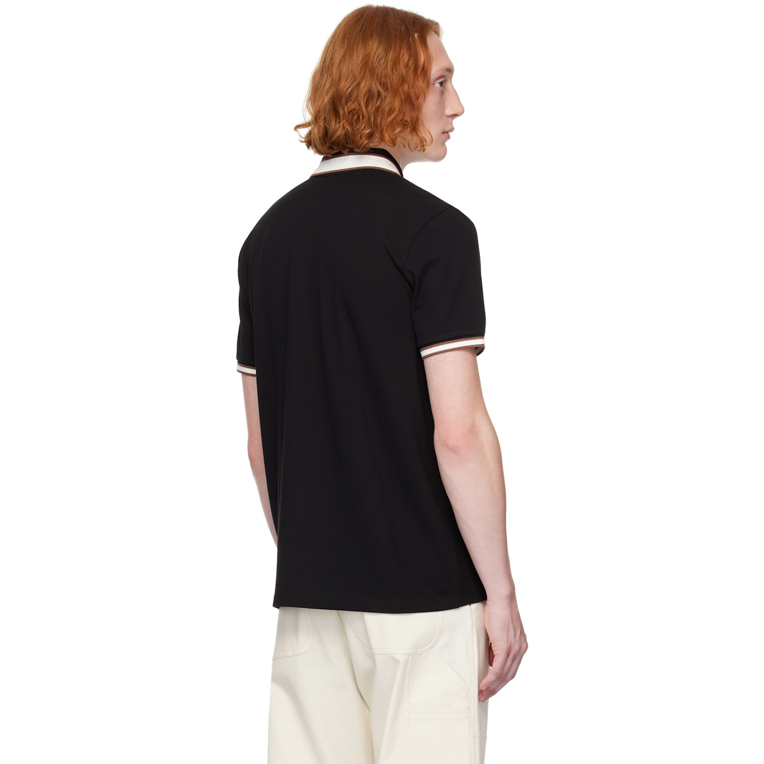  Moncler Black Two-button Polo 
