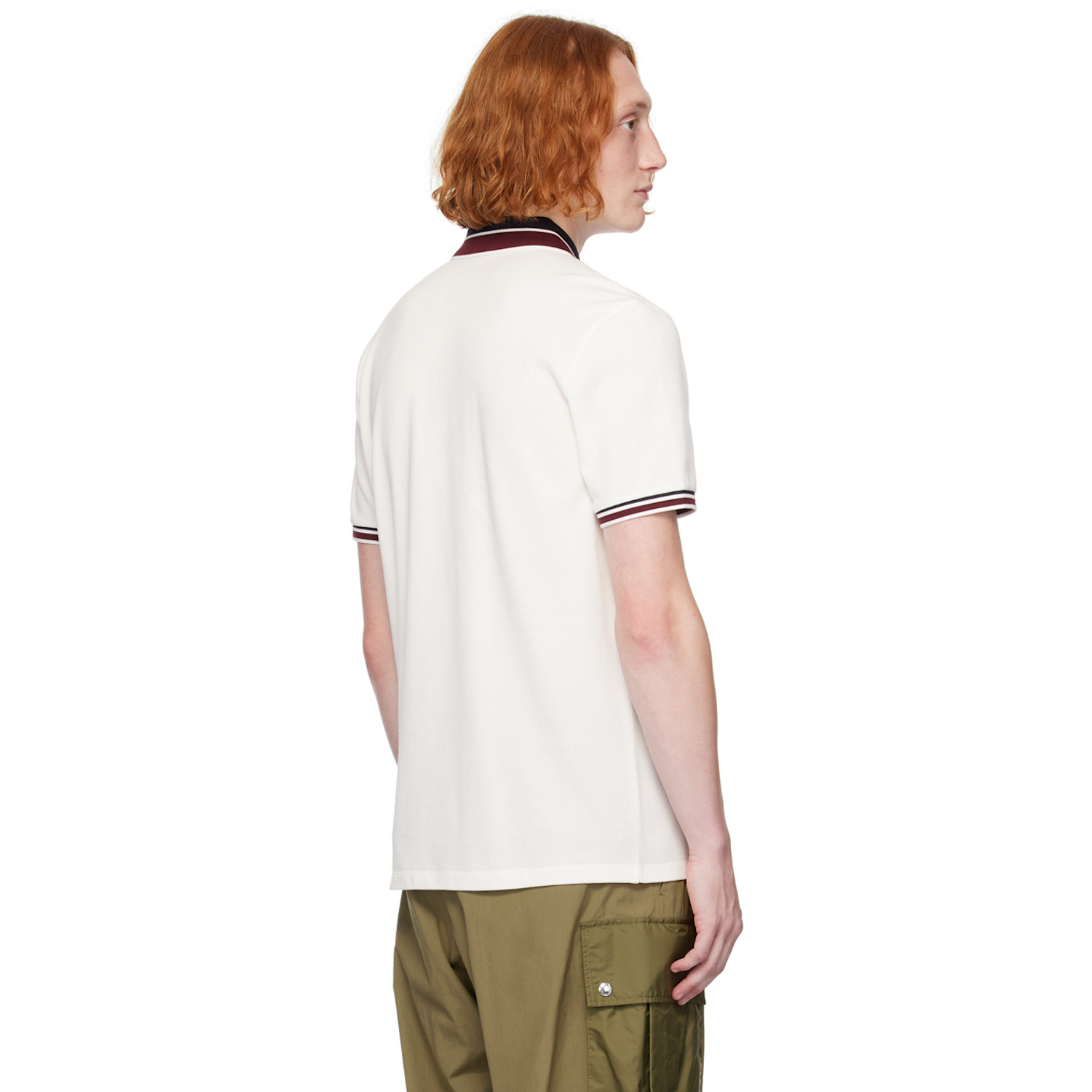  Moncler White Two-button Polo 