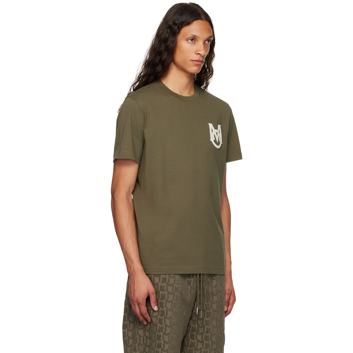  Moncler Khaki Appliqué T-shirt 
