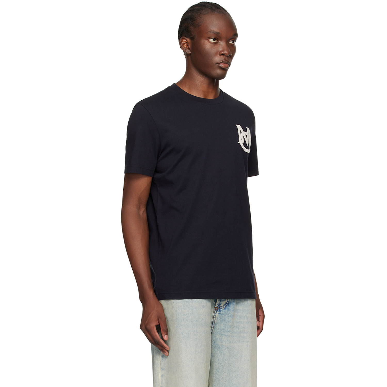  Moncler Navy Monogram T-shirt 