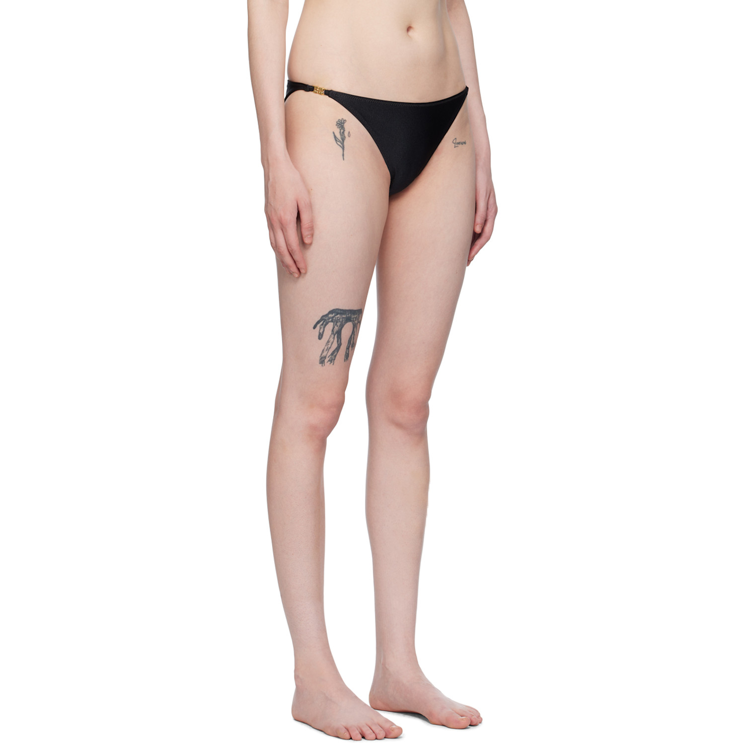  Ganni Black Emblem Bikini Bottom 