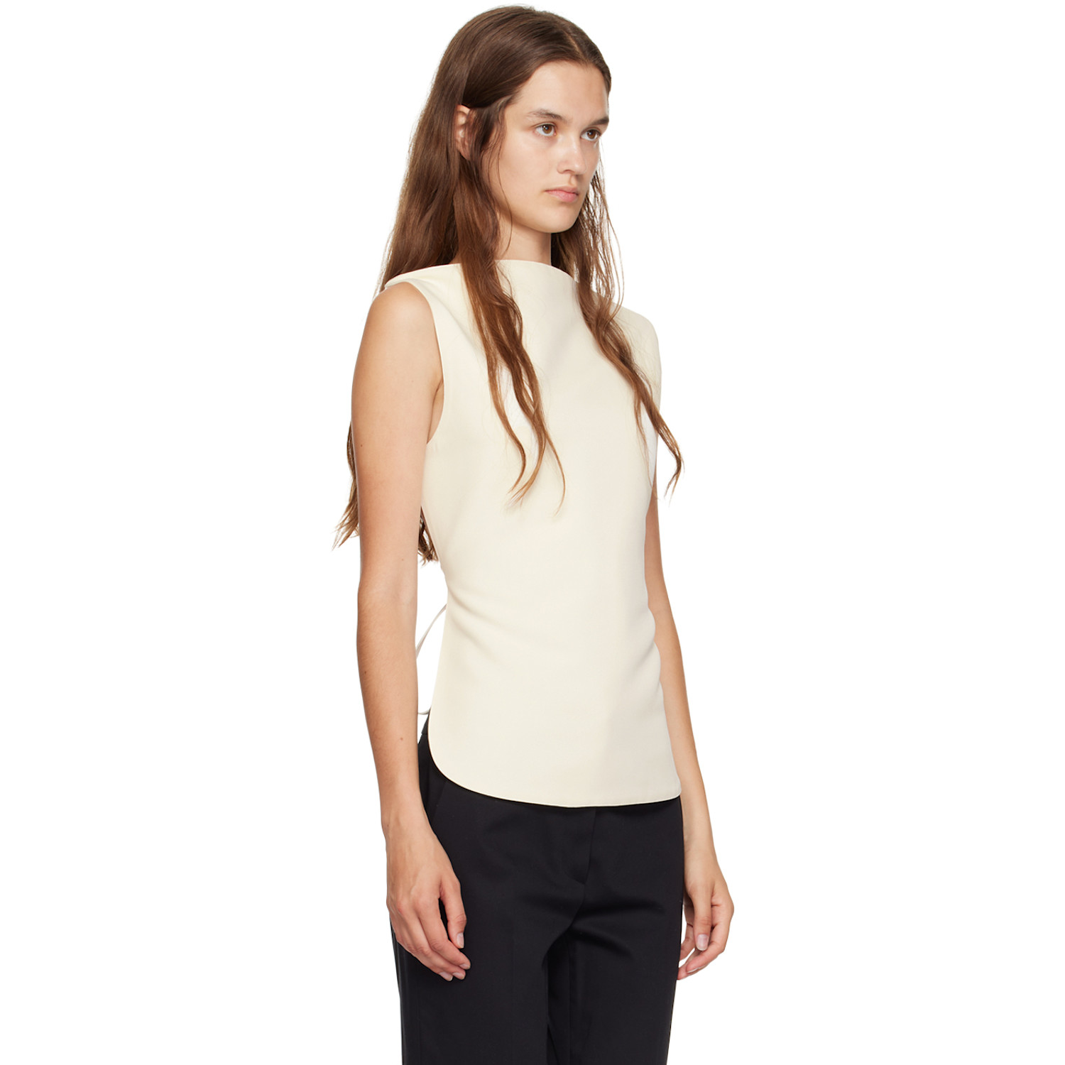  Róhe Off-white Open Back Tank Top 