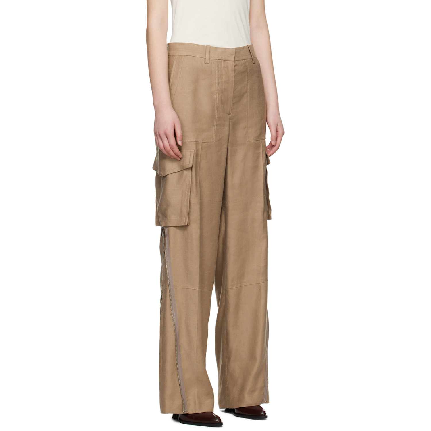  Helmut Lang Brown Cargo Carpenter Trousers 
