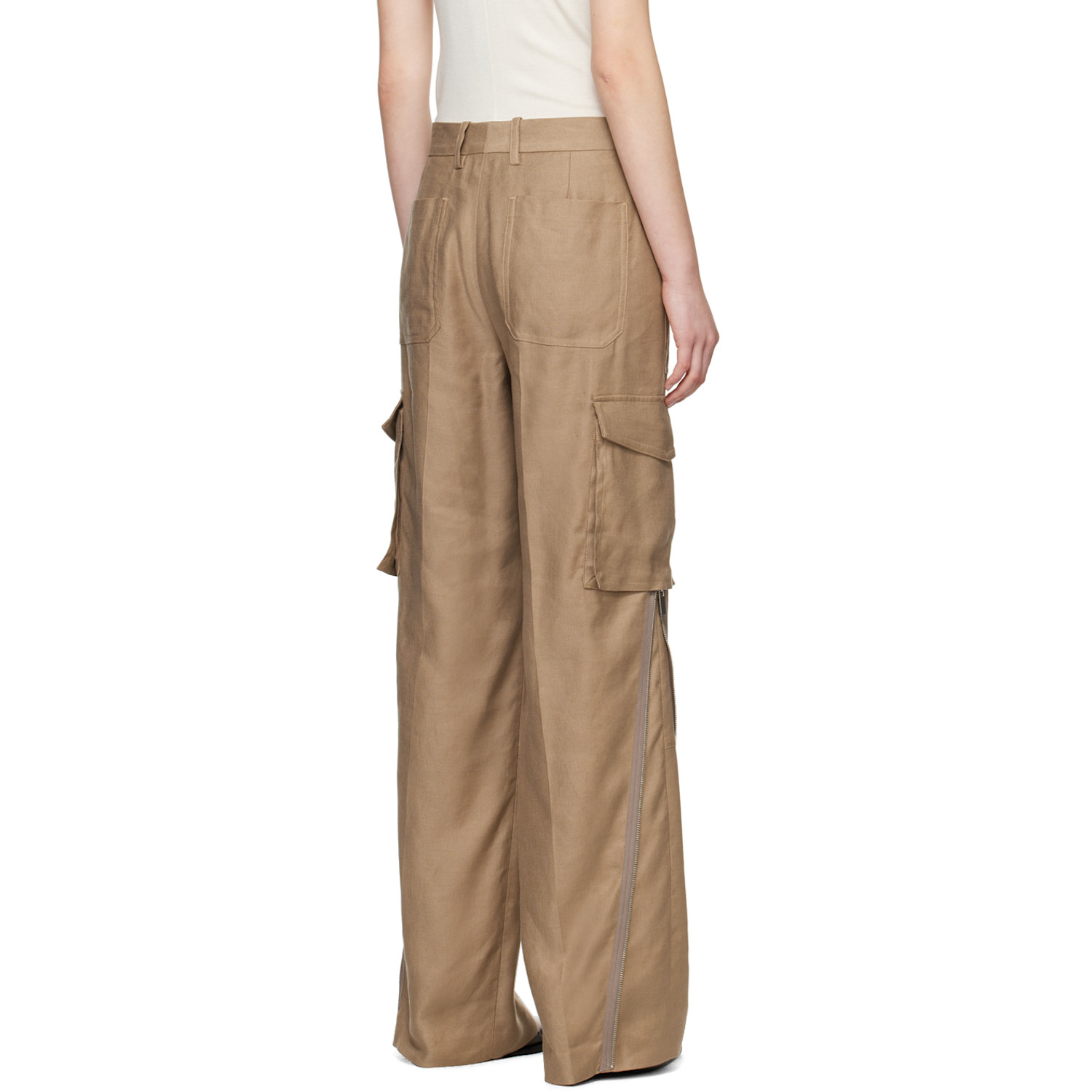  Helmut Lang Brown Cargo Carpenter Trousers 