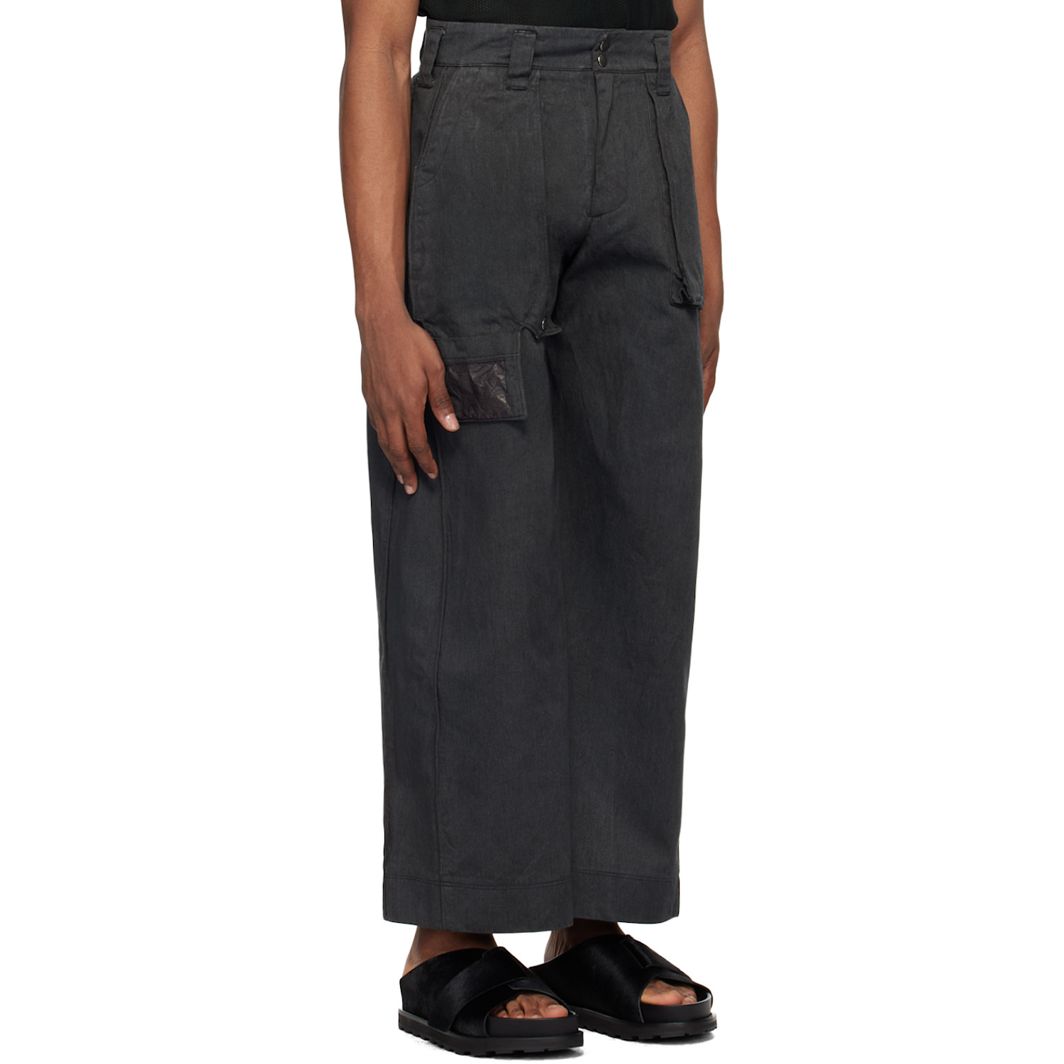  Yaku Ssense Exclusive Gray Cargo Pants 