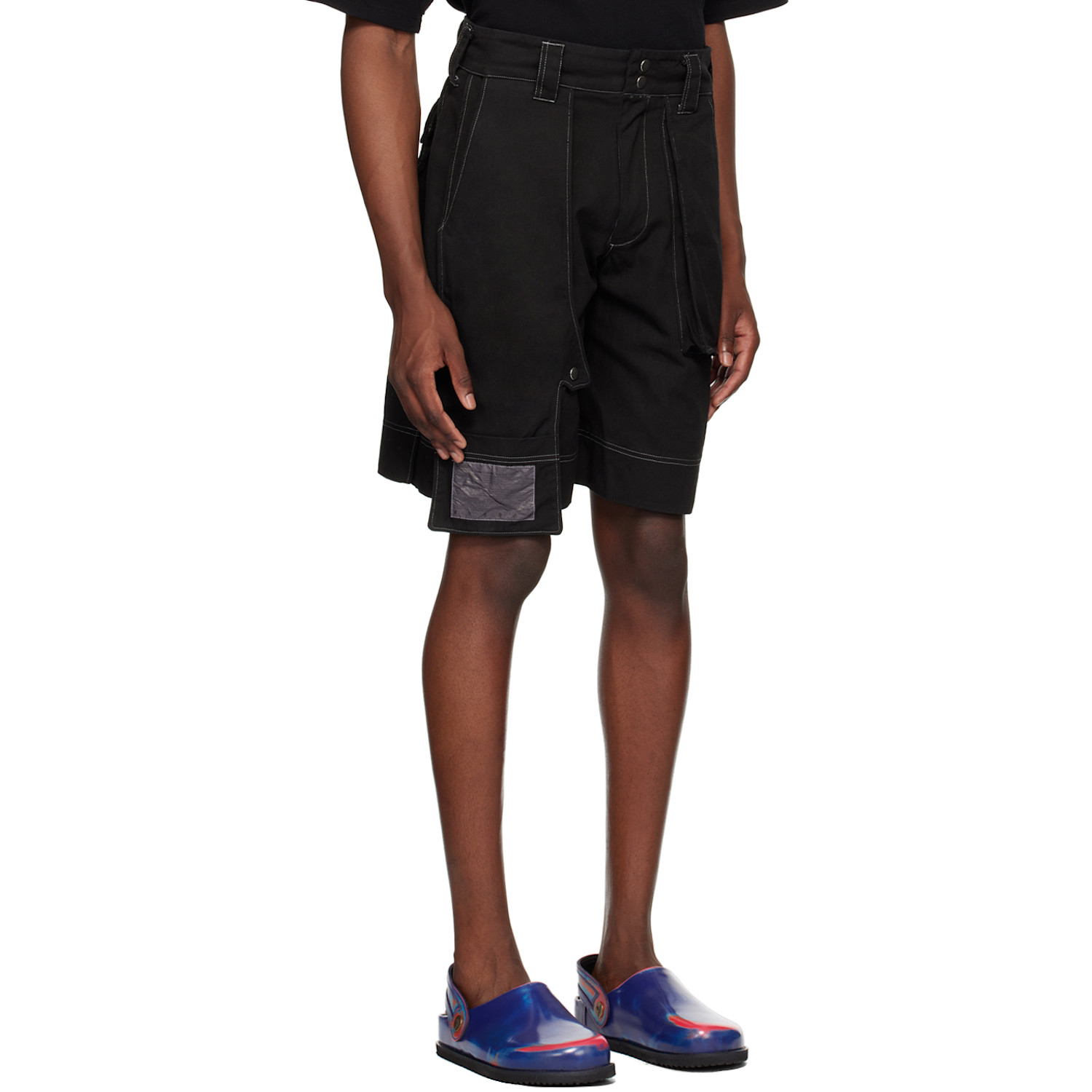  Yaku Black 7-poc Denim Shorts 
