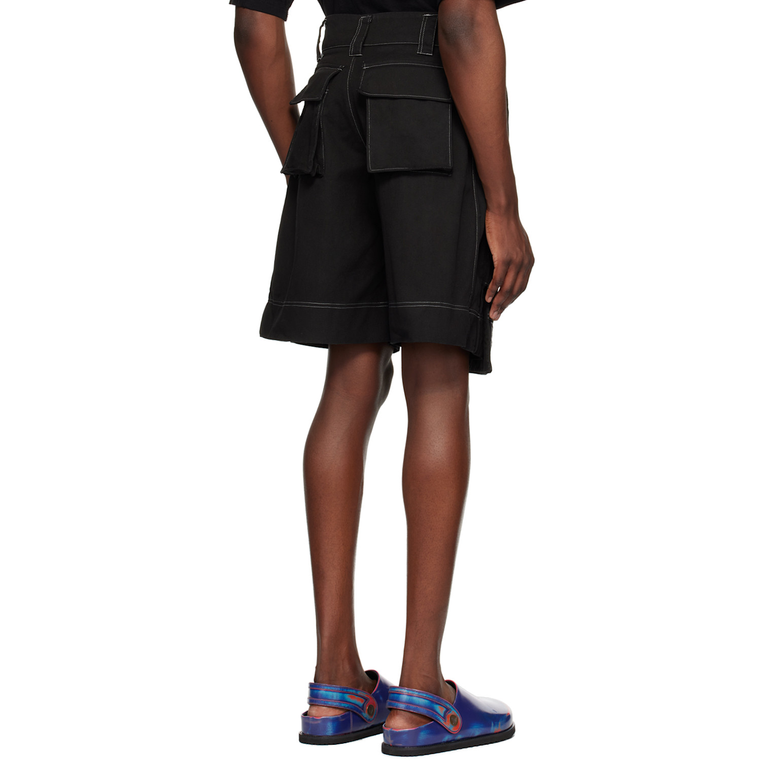  Yaku Black 7-poc Denim Shorts 