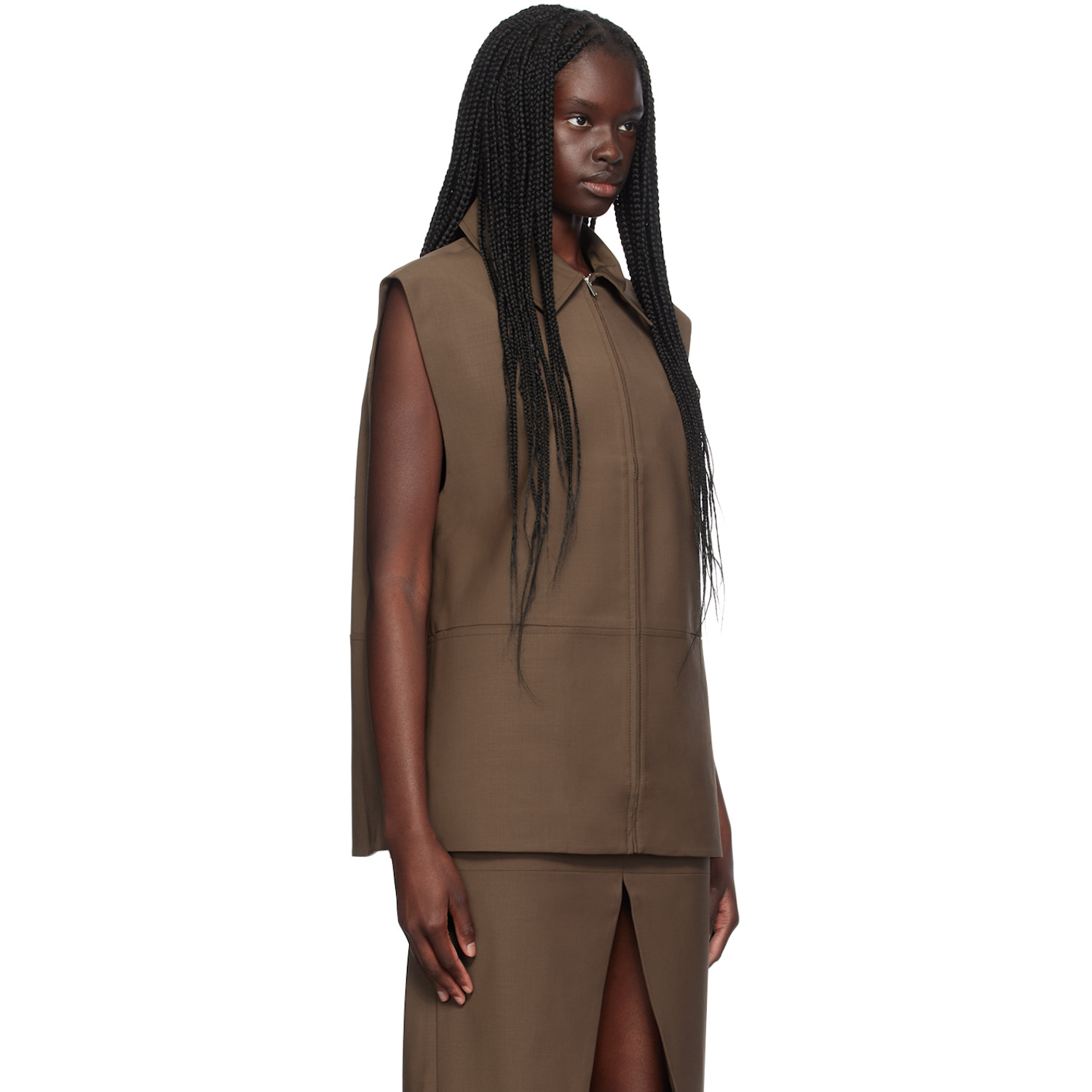  Aya Muse Brown Castor Vest 