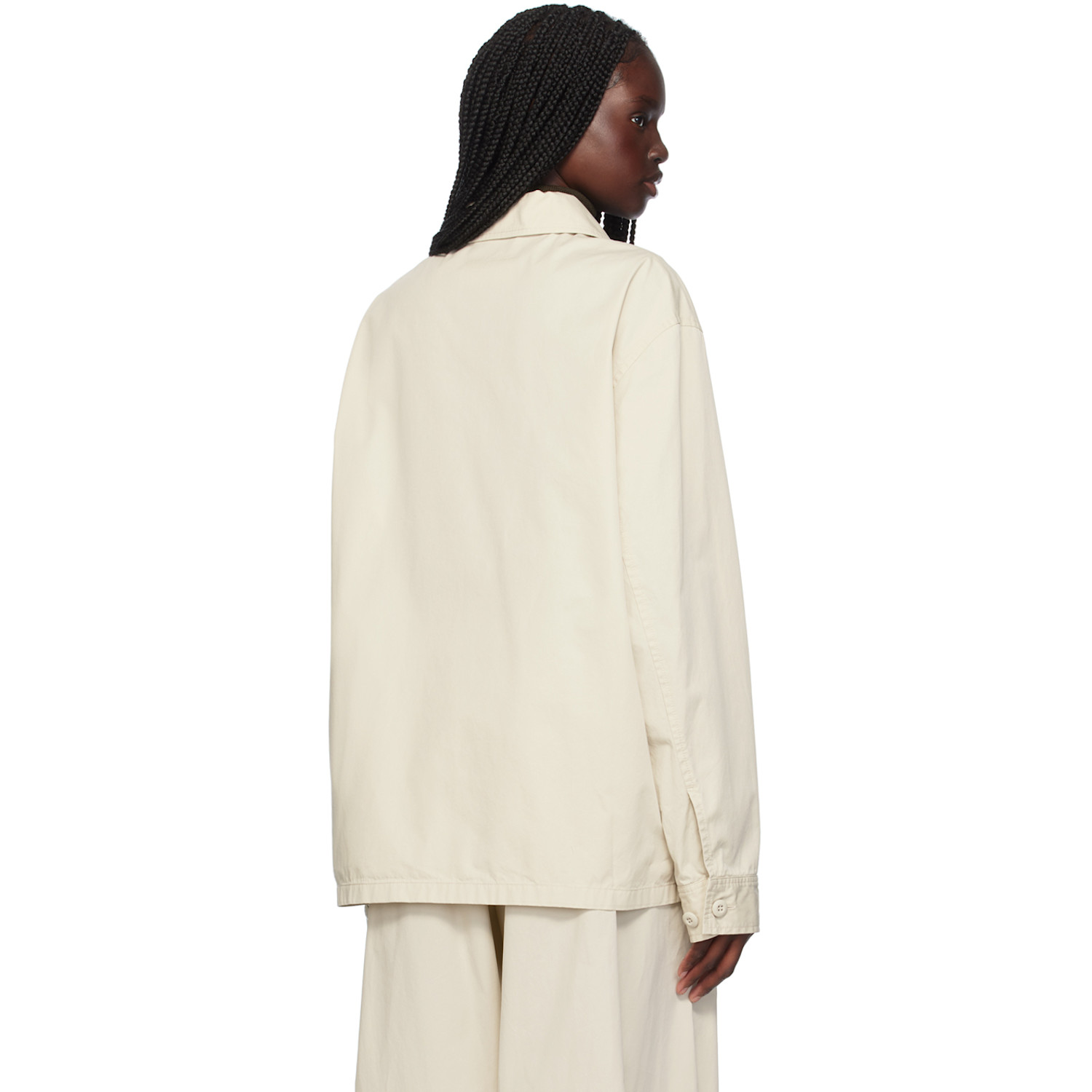  Mm6 Maison Margiela Off-white Paneled Jacket 
