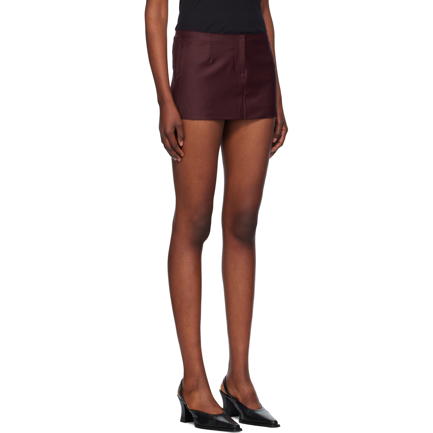  Aya Muse Burgundy Salas Miniskirt 