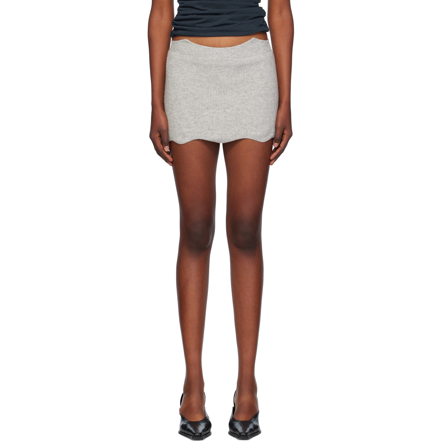Aya Muse Gray Janus Miniskirt