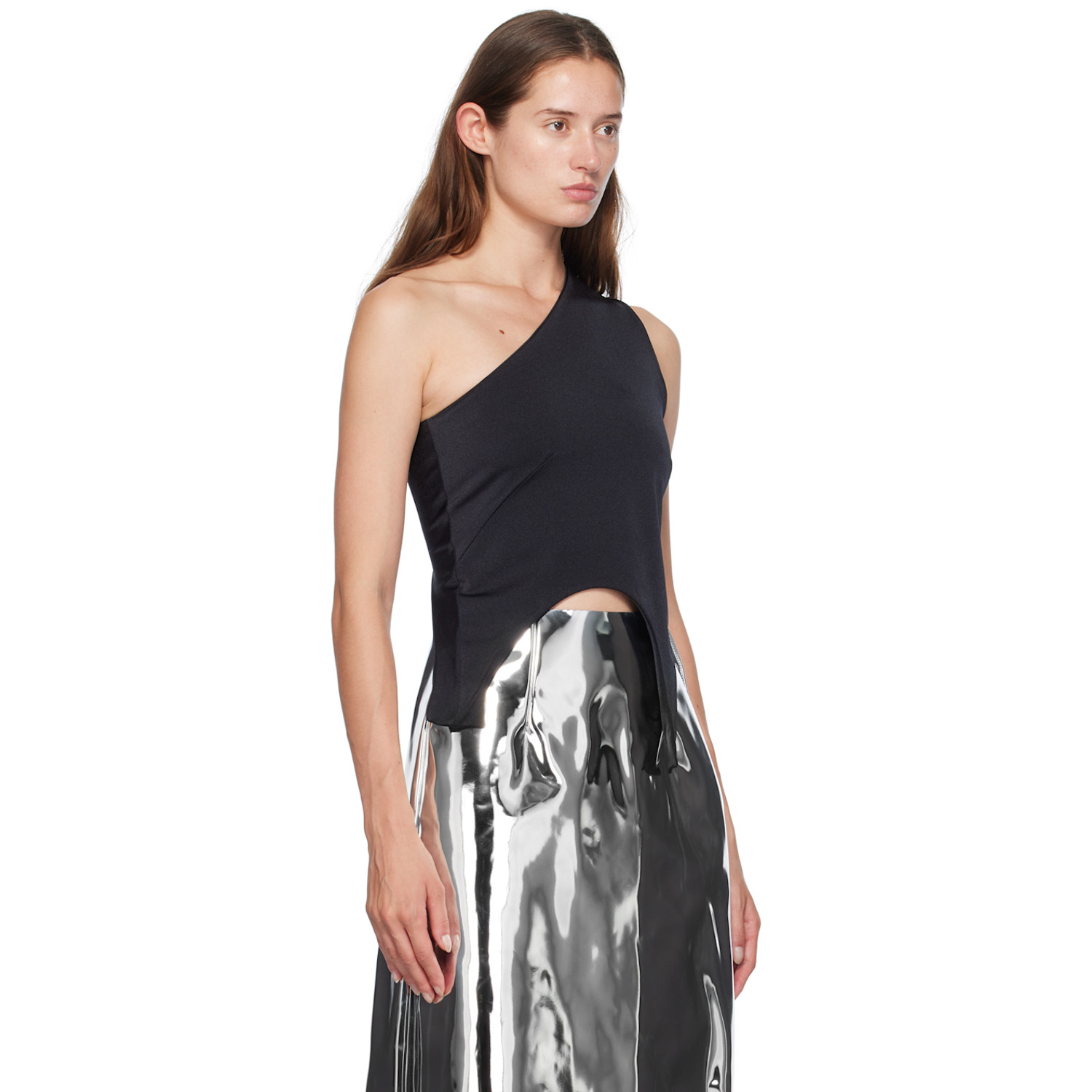  Marie Adam-leenaerdt Black Off-shoulder Tank Top 