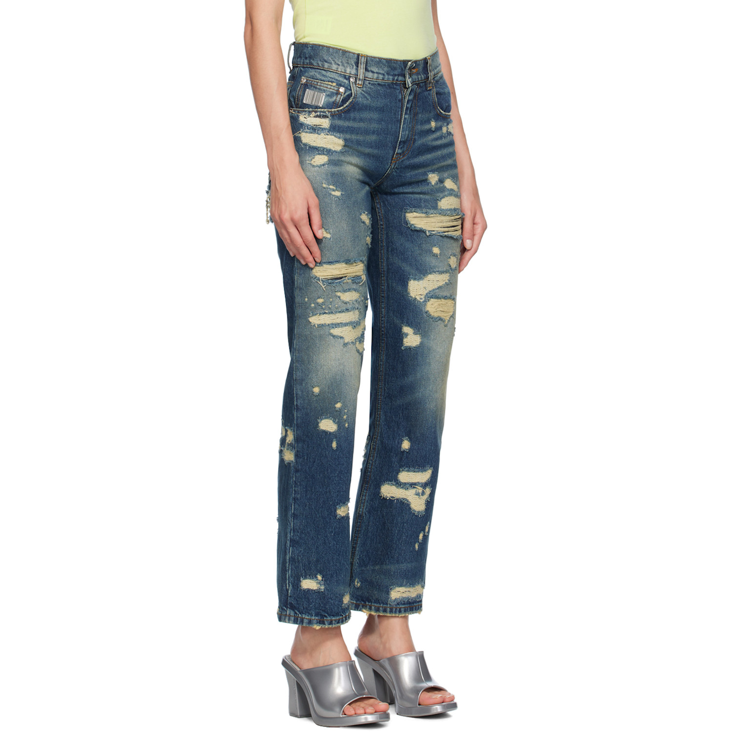  Marc Jacobs Indigo 'the Rip & Repair Straight' Jeans 