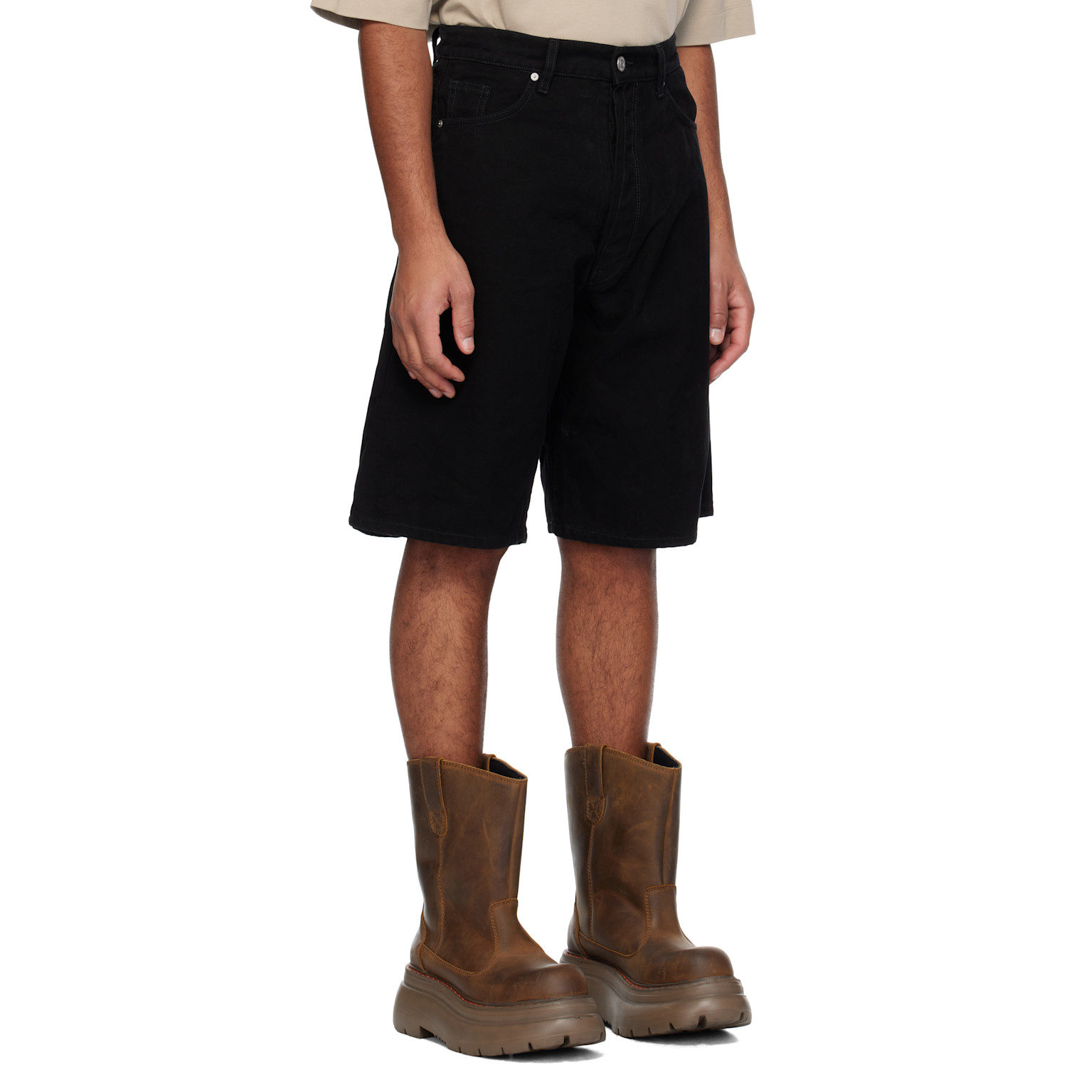  B1archive Black Skater Denim Shorts 
