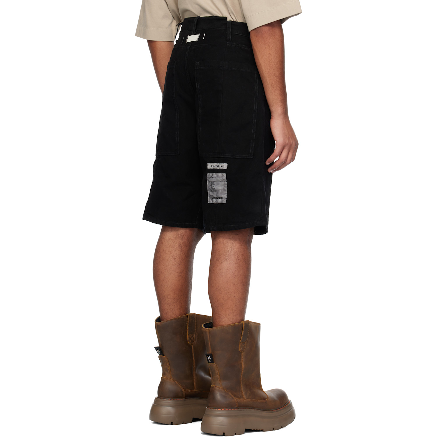  B1archive Black Skater Denim Shorts 