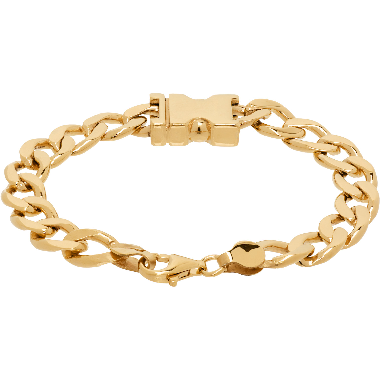  Alan Crocetti Gold Maxi Unity Curb Chain Bracelet 