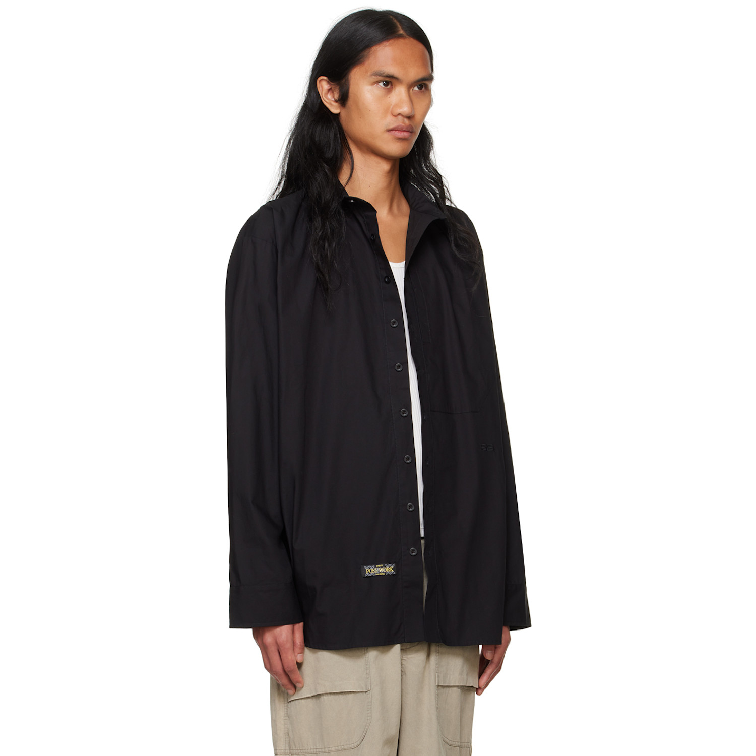  Spencer Badu Black Layered Shirt 