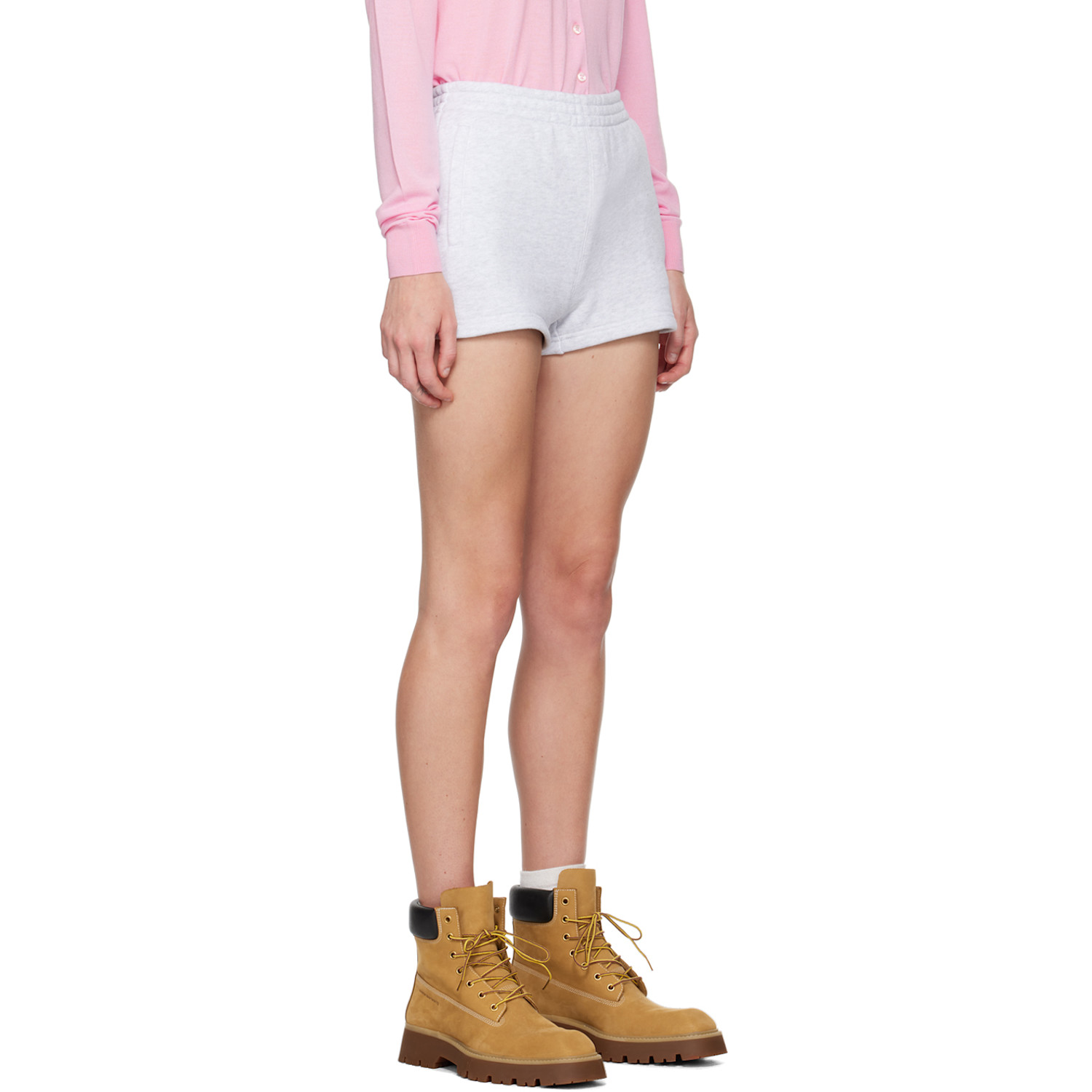 Alexanderwang.t Gray Puff Logo Shorts 