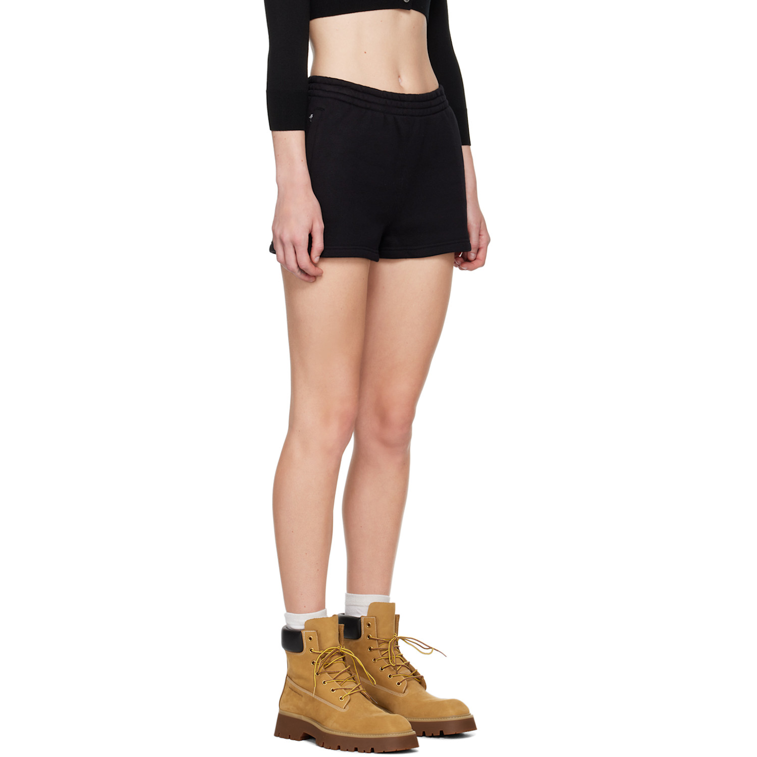  Alexanderwang.t Black Puff Logo Shorts 