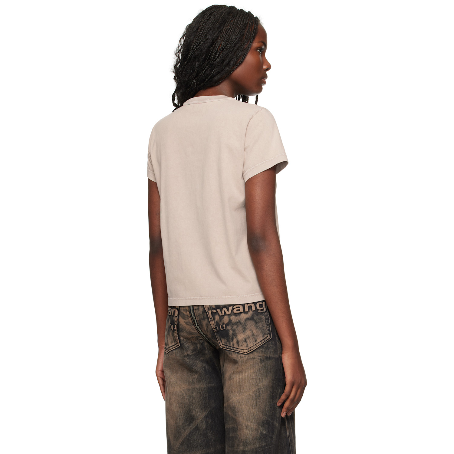  Alexanderwang.t Taupe Blade Logo-embossed T-shirt 