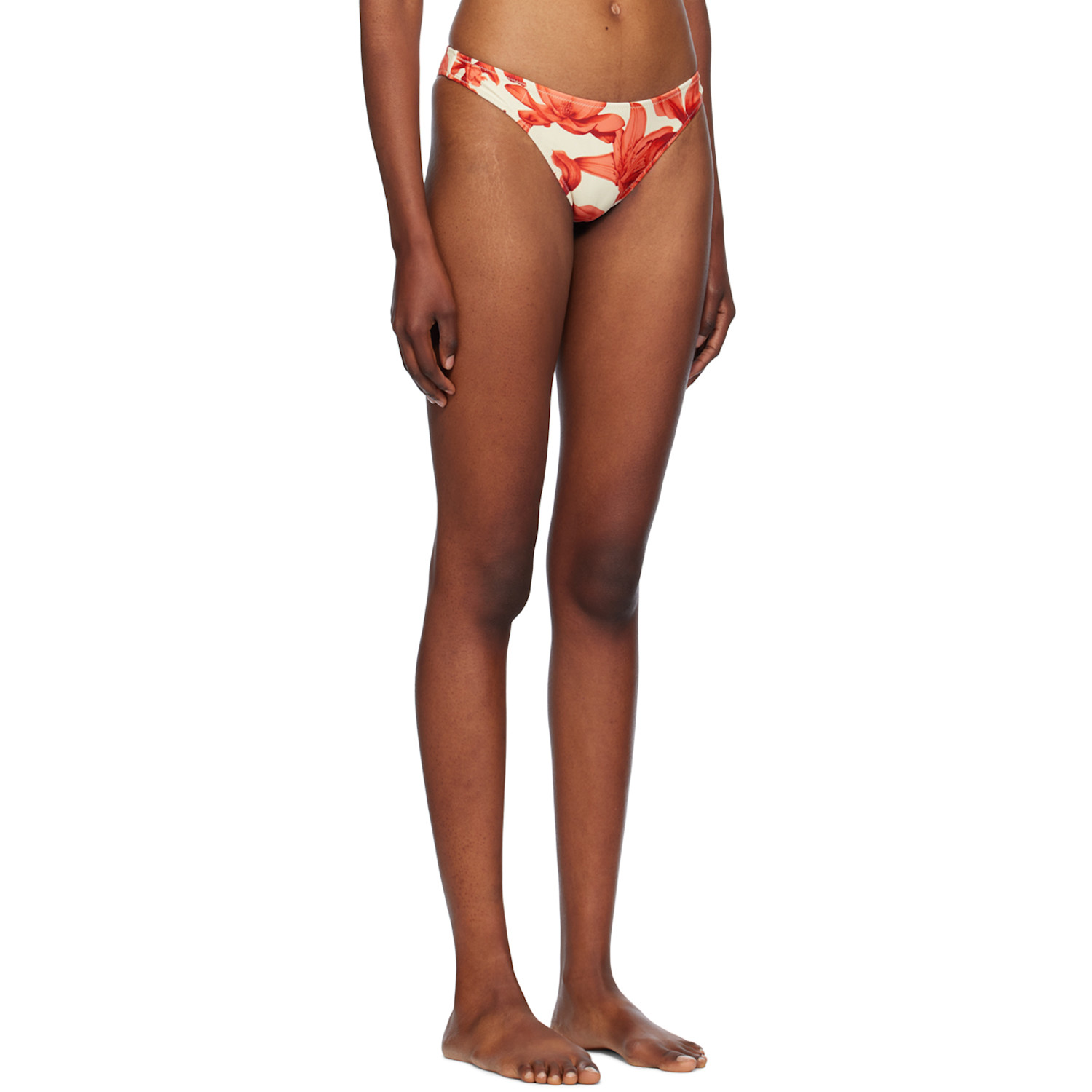  Miaou Beige & Red Luz Bikini Bottom 