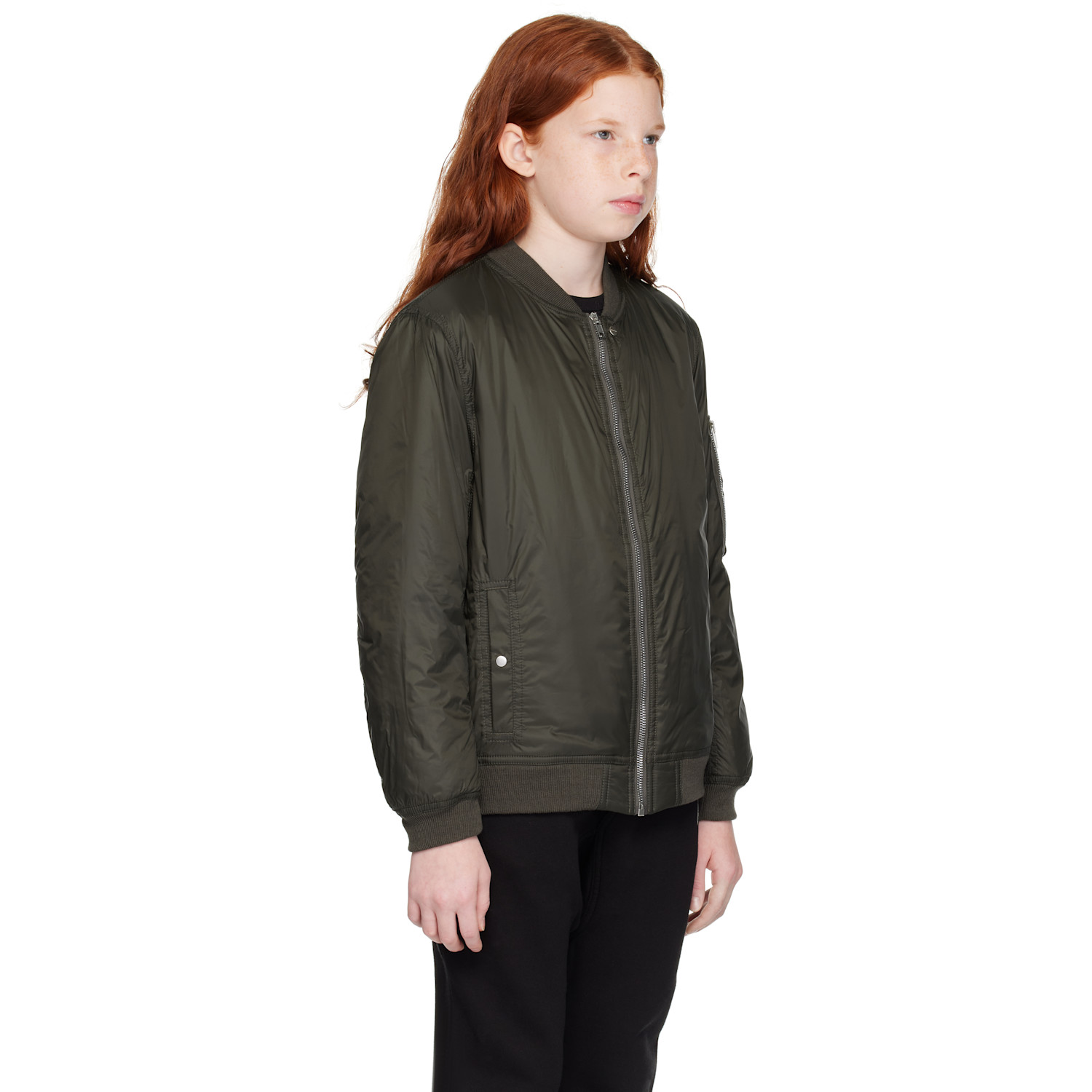  Rick Owens Kids Khaki Porterville Flight Bomber Jacket 