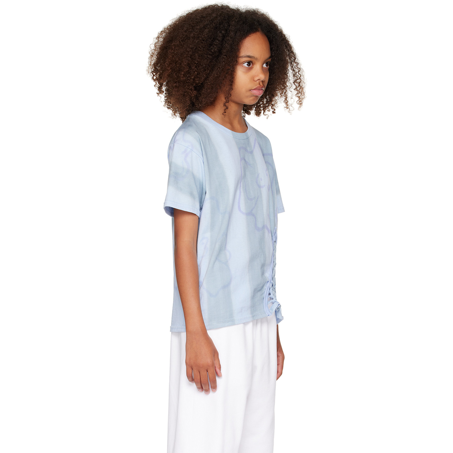  Collina Strada Kids Blue Tie-dyed T-shirt 
