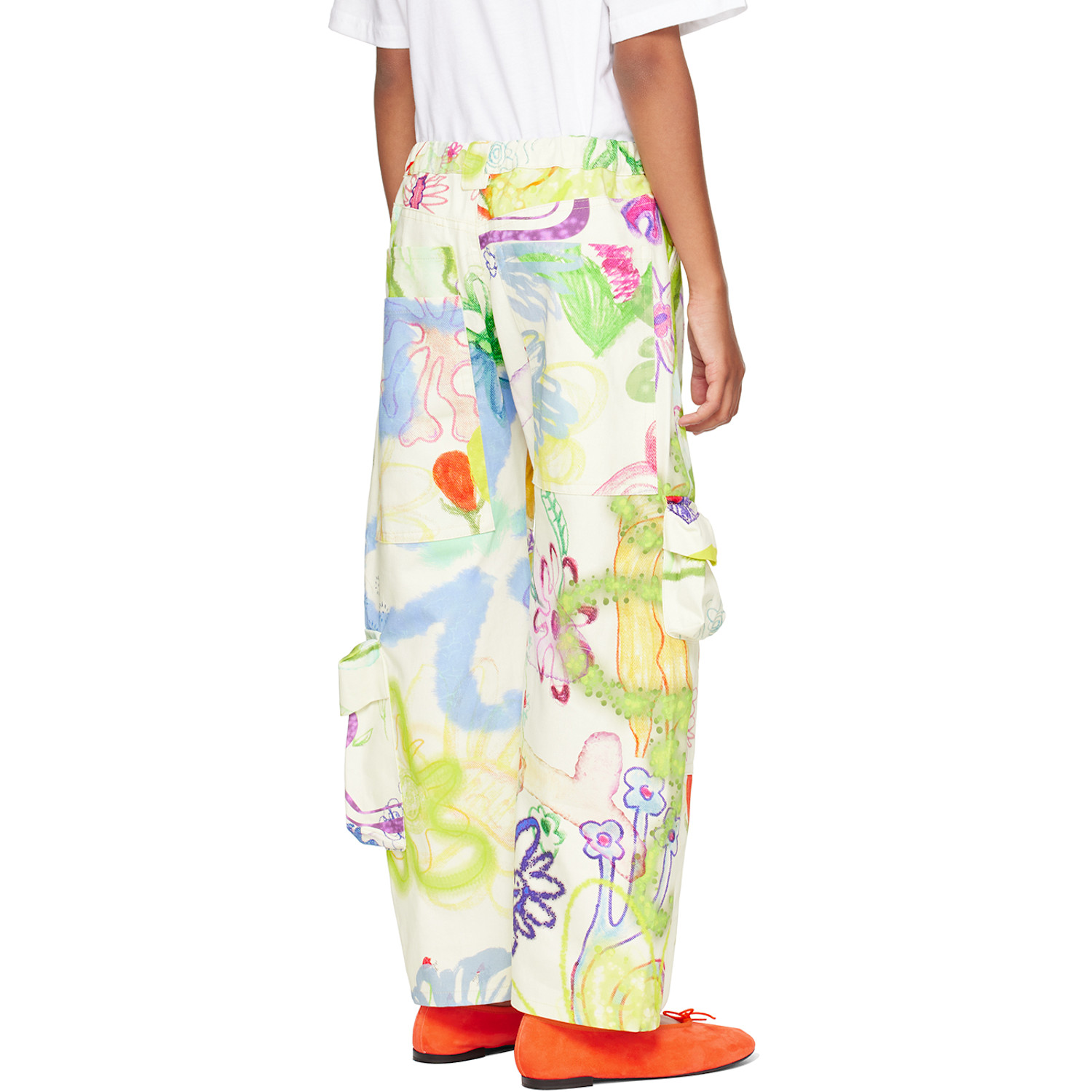  Collina Strada Kids Multicolor Garden Denim Cargo Pants 