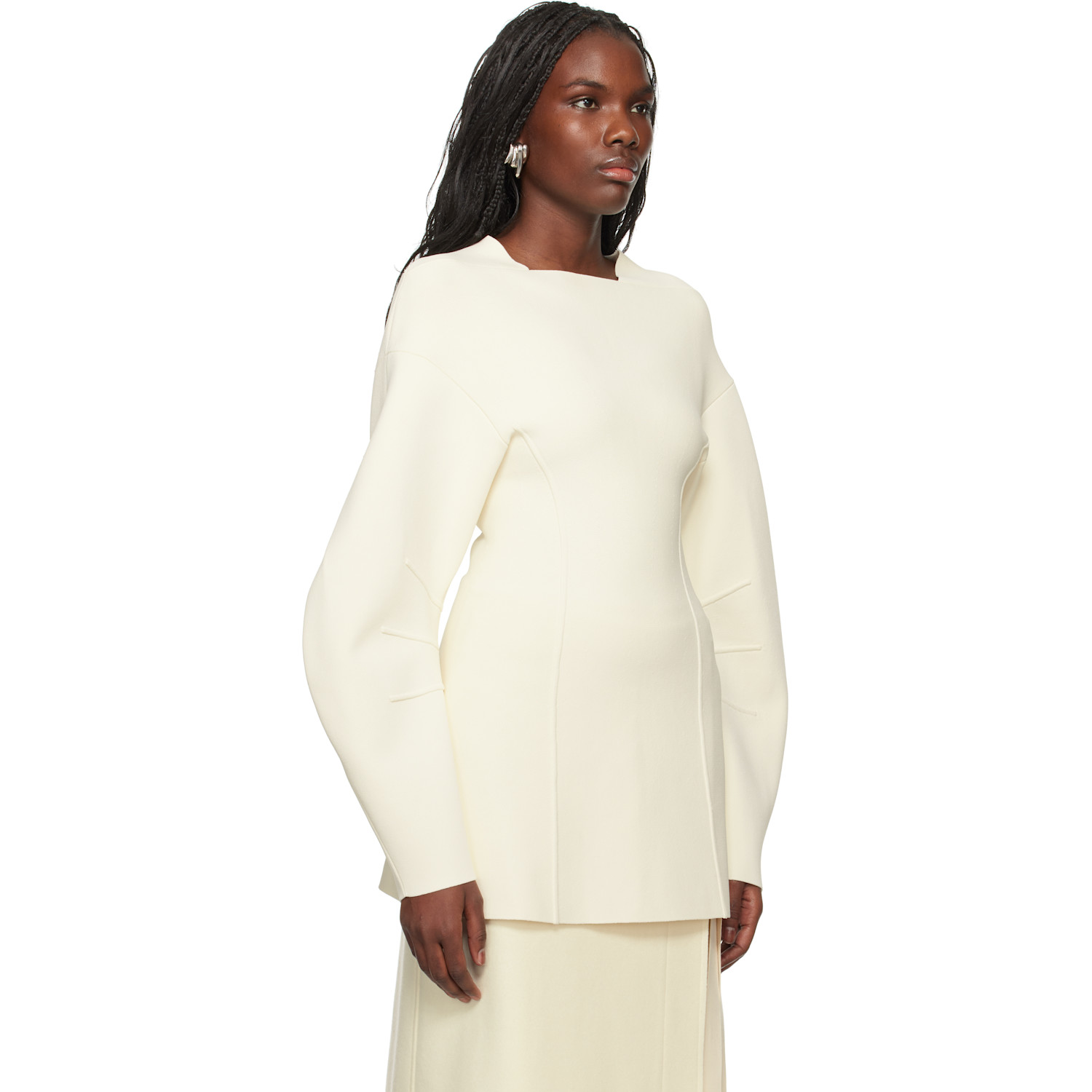  Jil Sander Off-white Long Sleeve Sweater 
