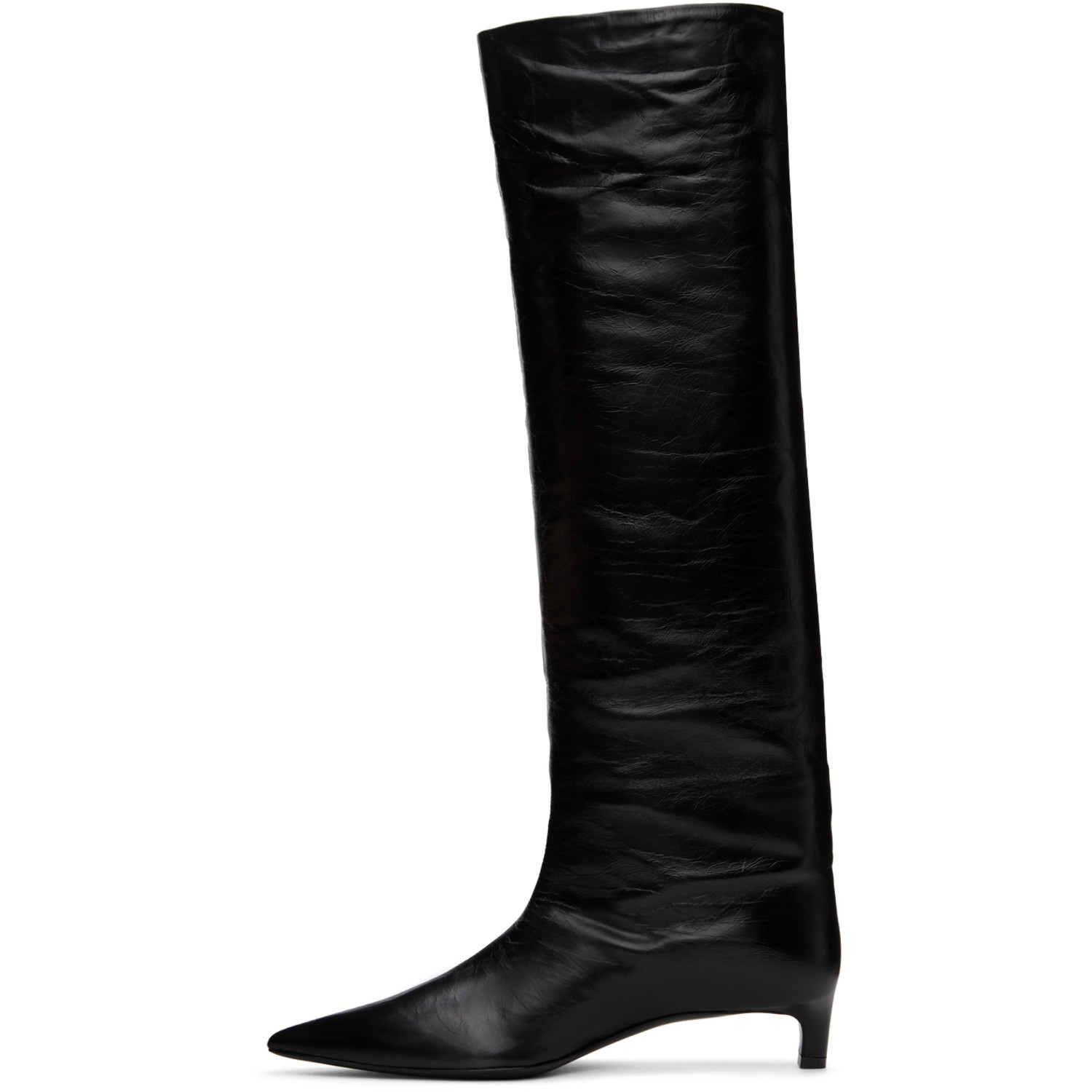  Jil Sander Black High Tall Boots 