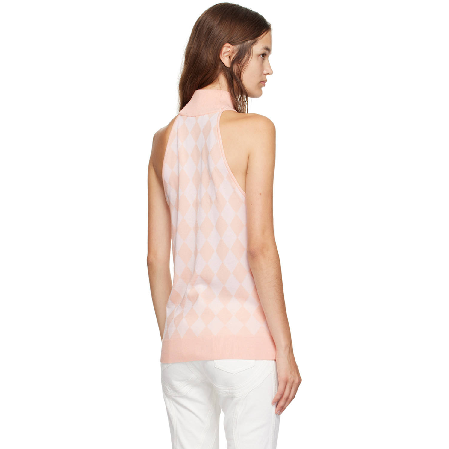  Balmain Pink Diamond Tank Top 