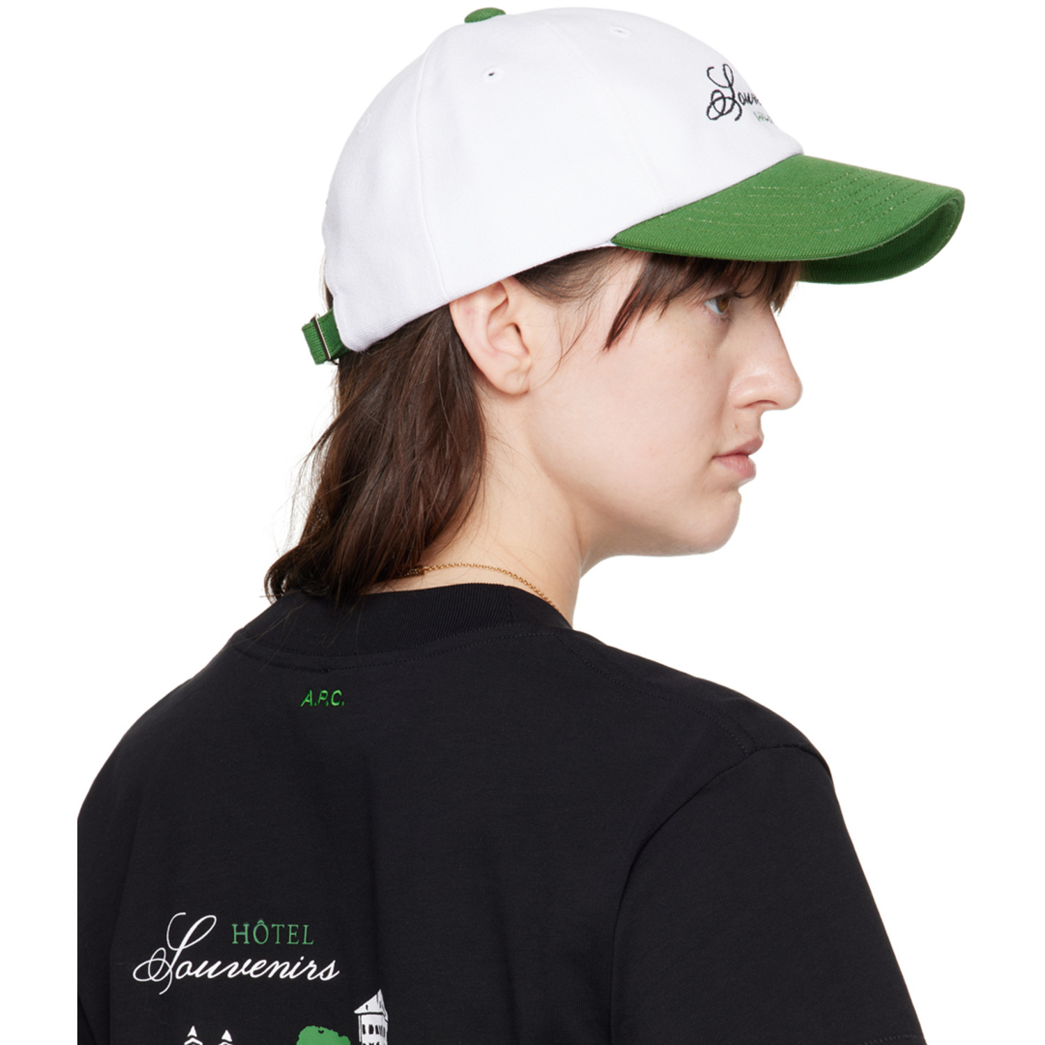  A.p.c. White Jjjjound Edition 'hôtel Souvenirs' Cap 