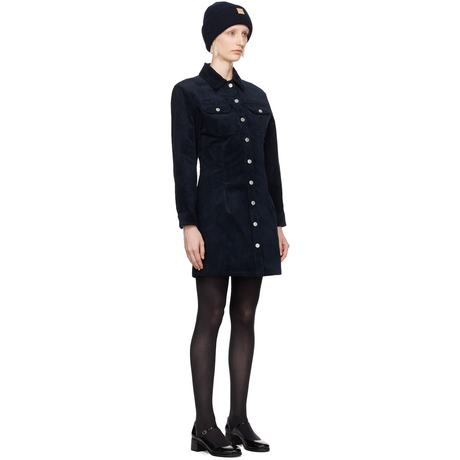  A.p.c. Navy Bonnie Midi Dress 