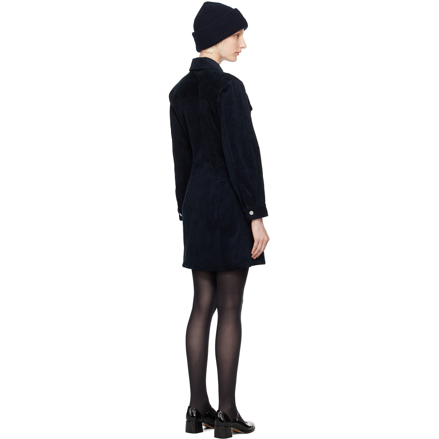  A.p.c. Navy Bonnie Midi Dress 