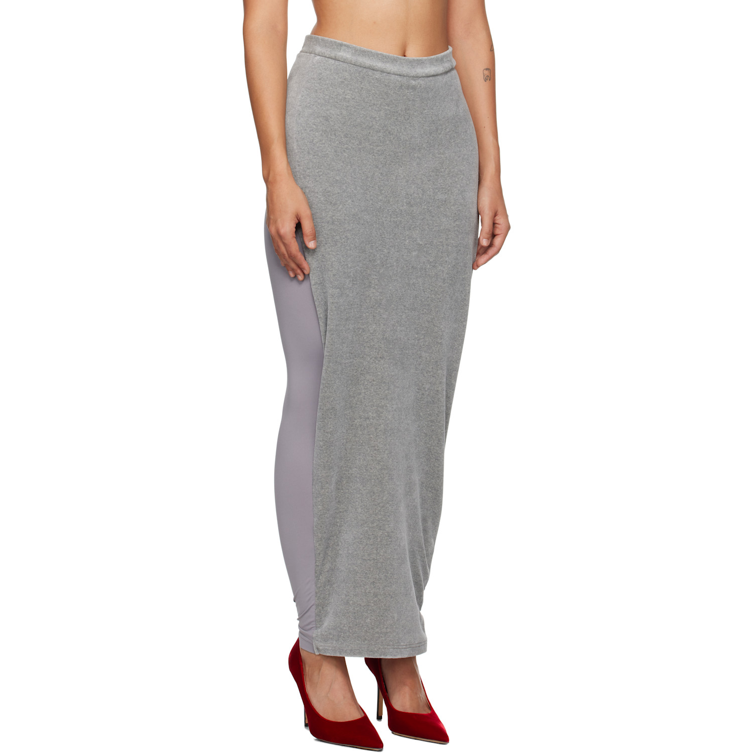  Pushbutton Gray Hybrid Skort 