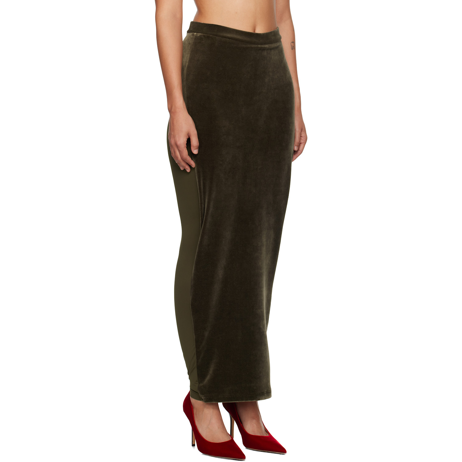  Pushbutton Khaki Hybrid Skort 