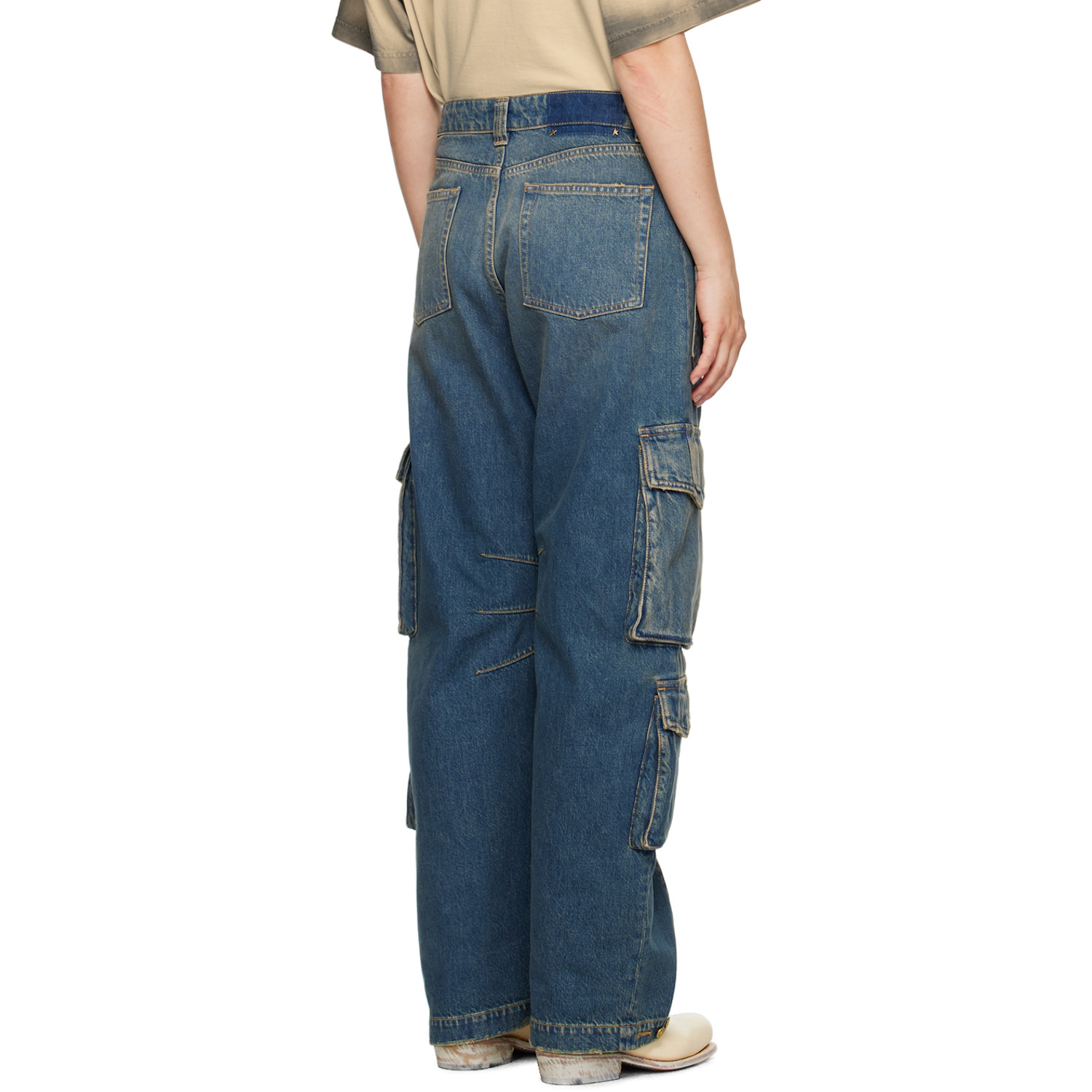  Golden Goose Blue Distressed Finish Jeans 