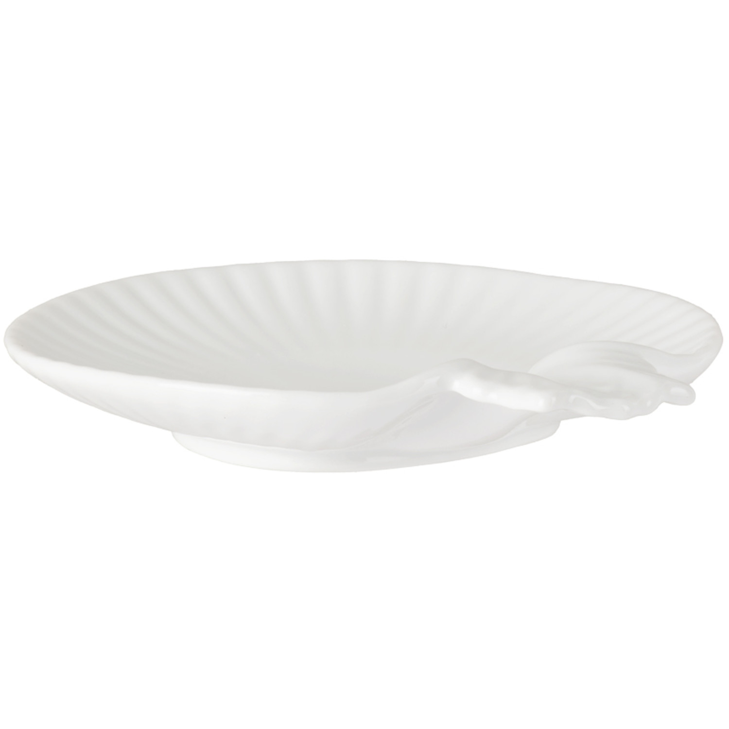  Gohar World White Clamshell Dish 