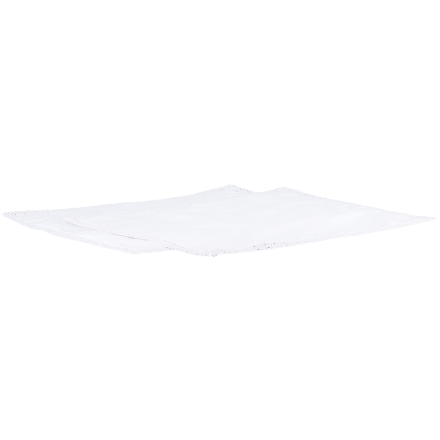  Gohar World White Crochet Trim Placemat Set 