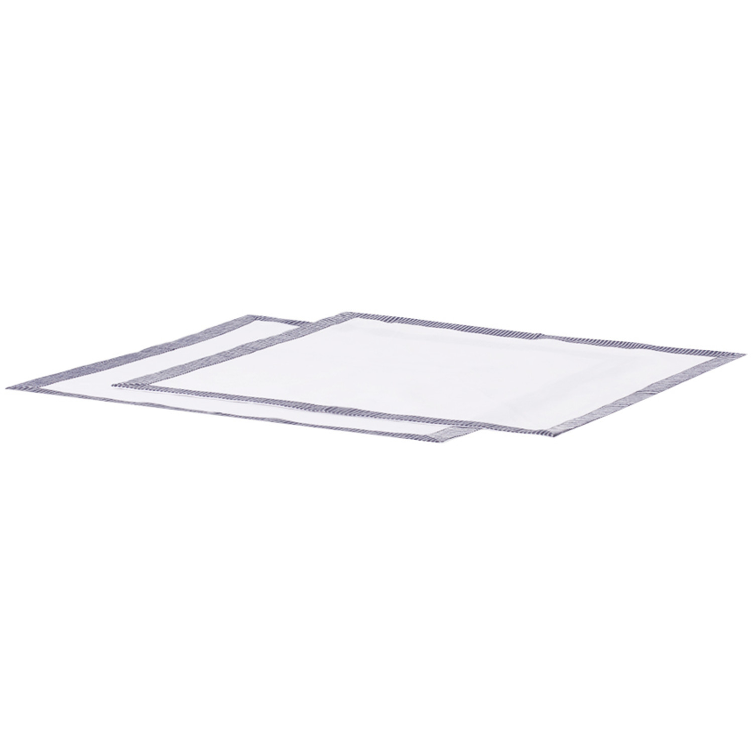  Gohar World Navy & White Opaline Dinner Napkin Set 