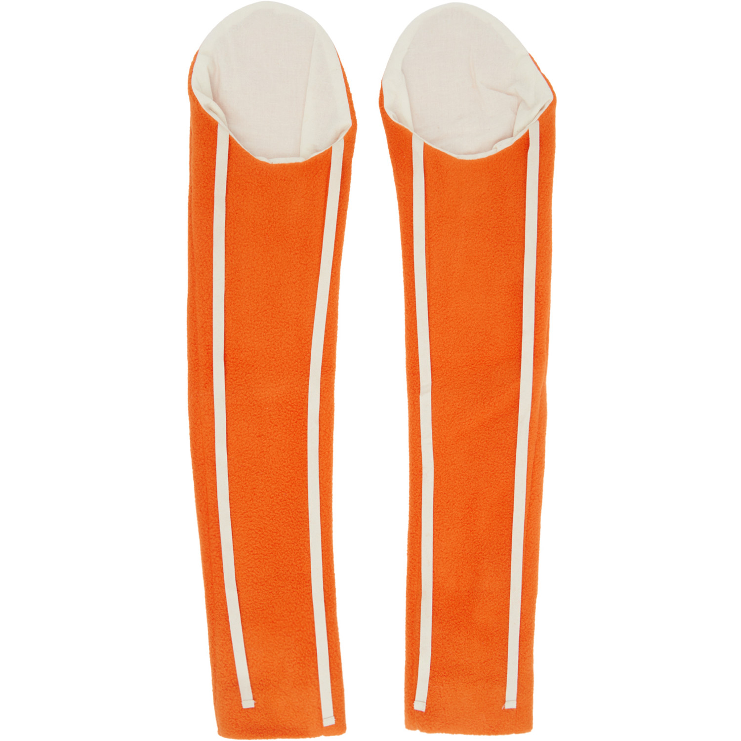  Colleen Allen Orange Fleece Sleeve Arm Warmers 