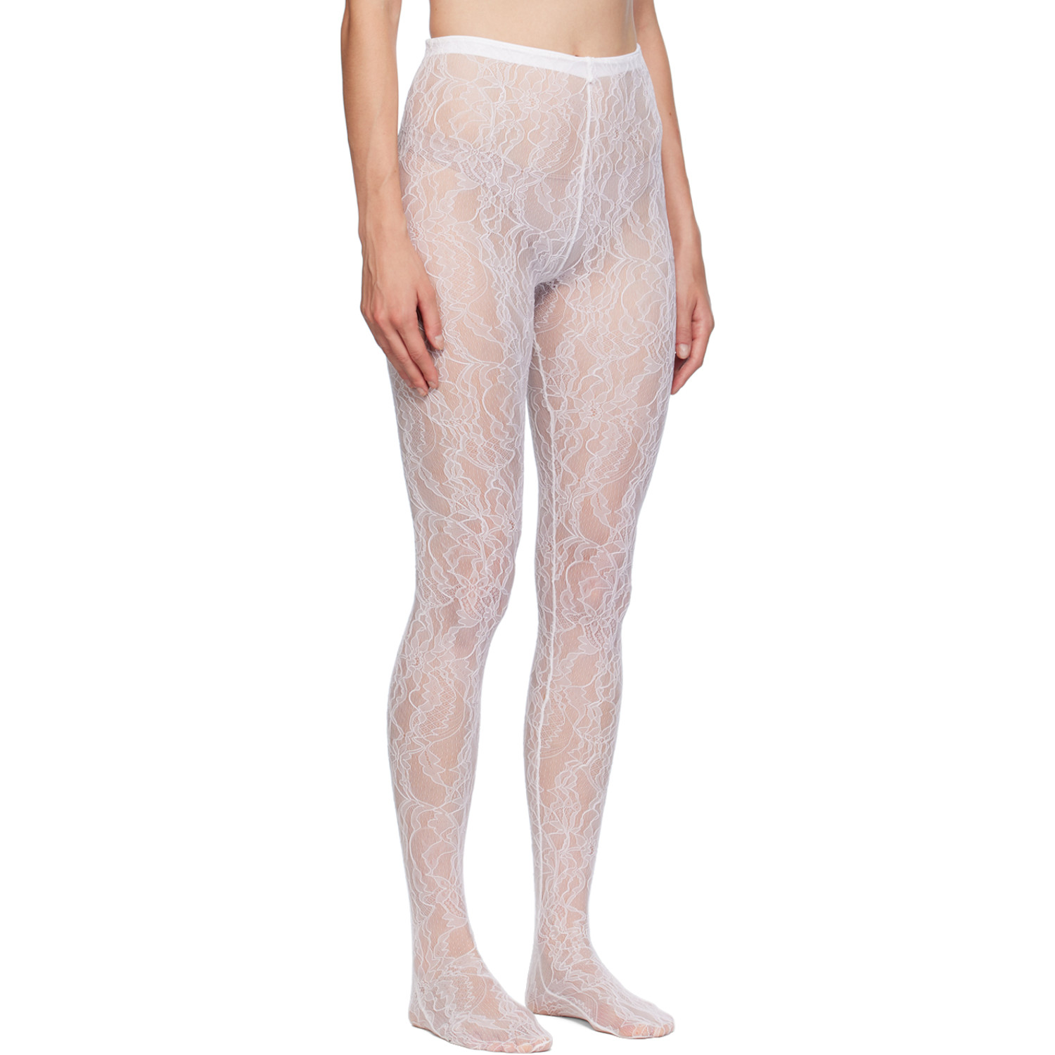  Wardrobe.nyc White Lace Tights 