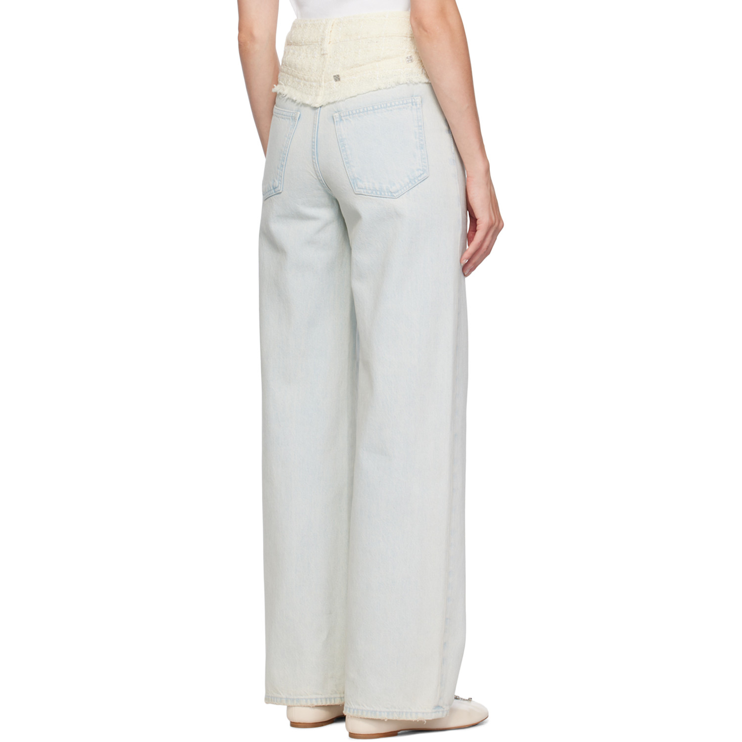  Givenchy Off-white & Blue Oversized Jeans 