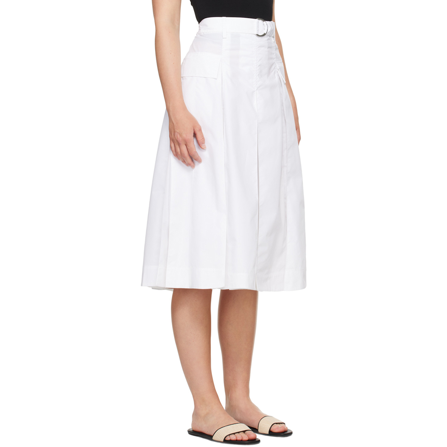  3.1 Phillip Lim White Utility Midi Skirt 