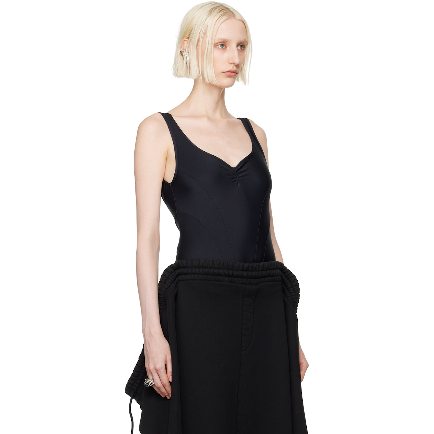  Alainpaul Black Justaucorps Bodysuit 