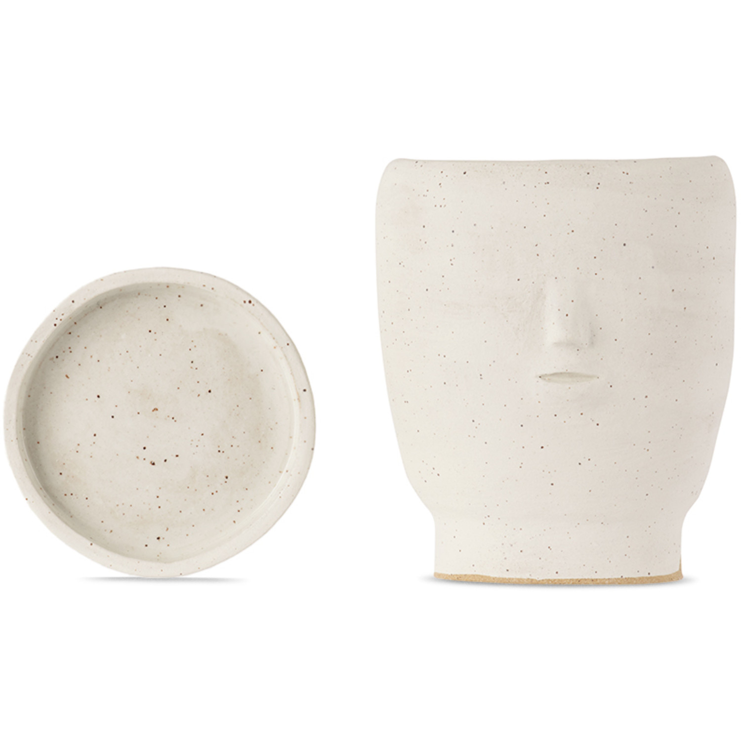  Rami Kim Studio White Footed Face Pot Set 