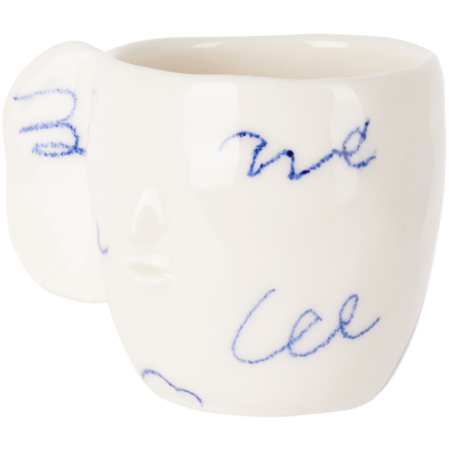  Rami Kim Studio White & Blue Scribble Espresso Cup 