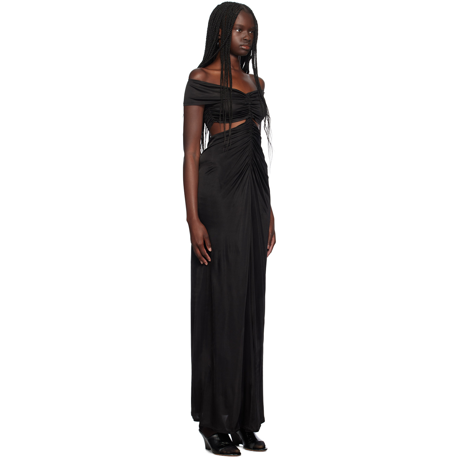  Atlein Black Cutout Maxi Dress 