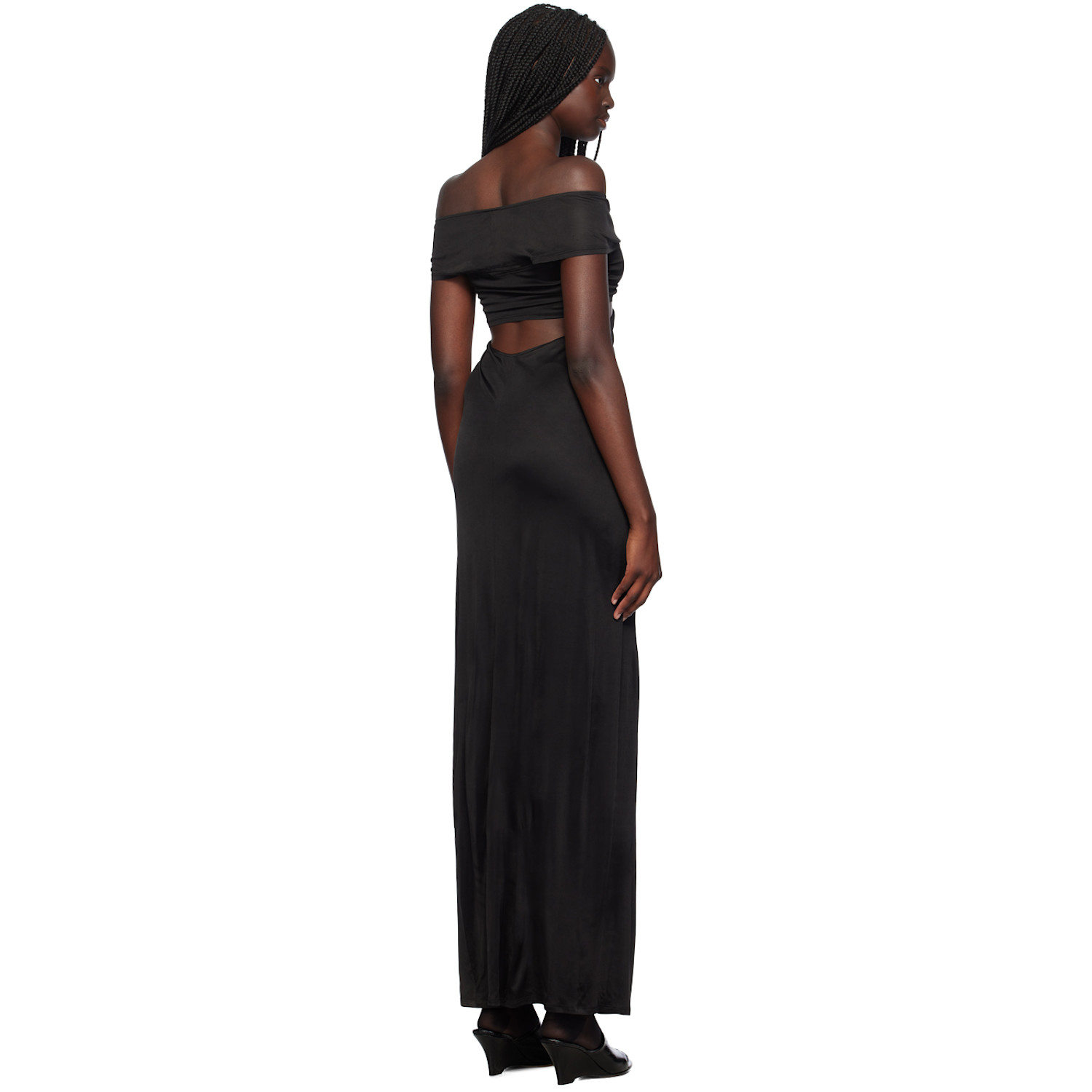  Atlein Black Cutout Maxi Dress 