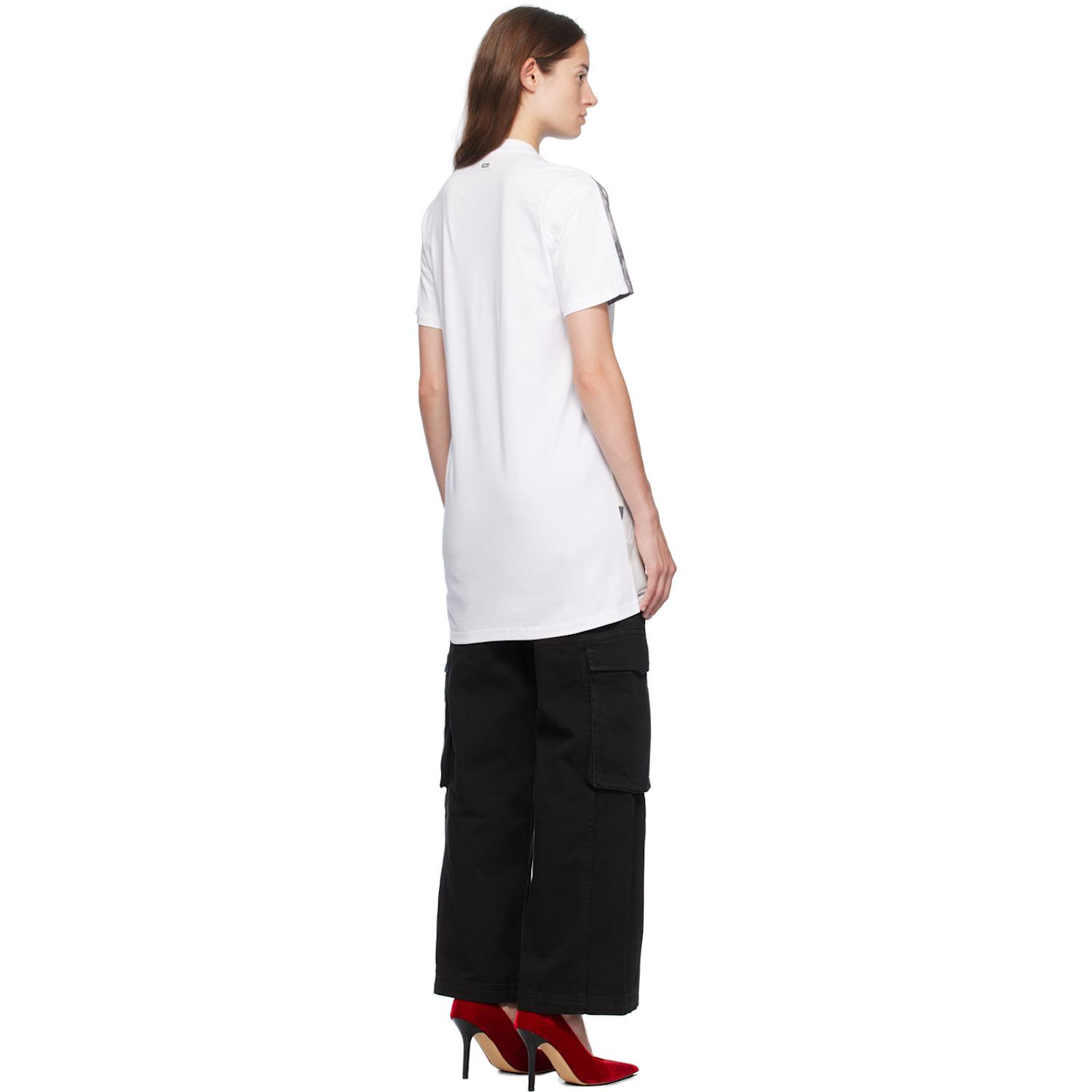  Gcds Gray & White Morso Tee Minidress 